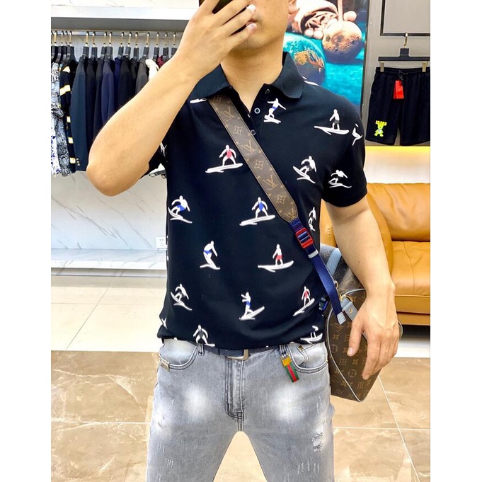 Áo polo cotton tay ngắn cho nam mới