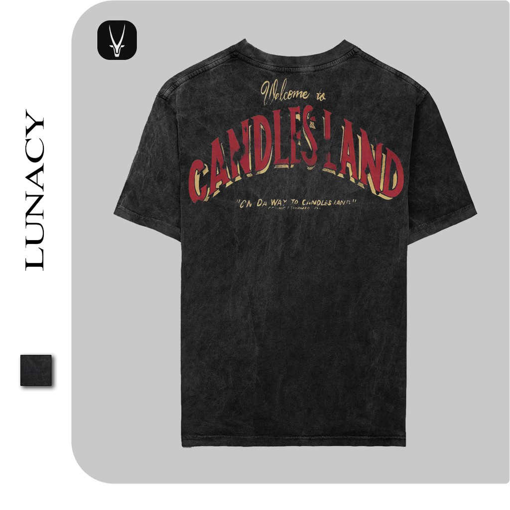 Áo thun tay lỡ CDL CANDLES phông Unisex nam nữ Cotton oversize form rộng LUNACY TB020 | BigBuy360 - bigbuy360.vn