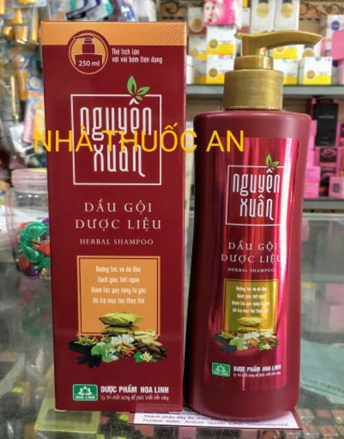 Dầu gội dược liệu Nguyên Xuân chai vòi 250m