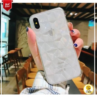 Ốp Vân Kim Cương Silicon 3D Trong Suốt cho Iphone 6/6plus/7/7plus/8/8plus/X
