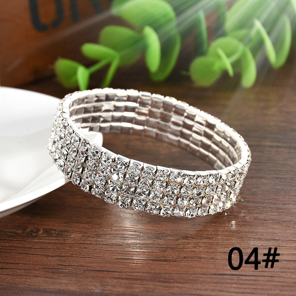 Vòng tay hợp kim đính đá lấp lánh xinh xắn