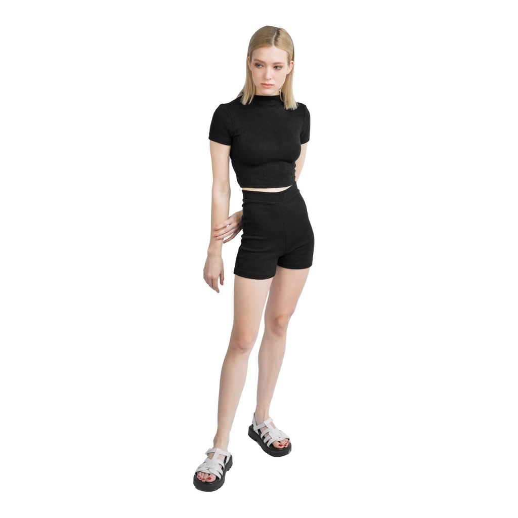 Là min - Quần BLACK JERSEY KNIT SHORTS