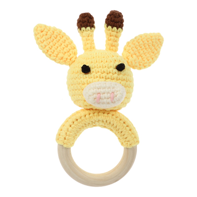Đồ Chơi Vòng Lục Lạc Đan Móc Thủ Công Hình Động Vật Hỗ Trợ Giáo Dục Bé Mới Mọc Răng