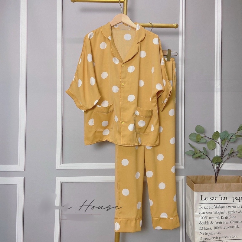 BỘ PIJAMA LỤA CAO CẤP CÁNH DƠI CỘC DÀI