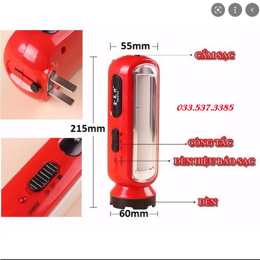 Đèn pin dự phòng cúp điện, đèn pin để bàn KN 4316
