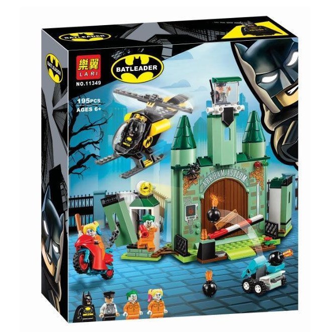 BELA 11349 Loạt phim siêu anh hùng Người dơi của Joker Escape Xếp hình tương tác lắp ráp và chèn đồ chơi khối xây dựng hạt nhỏ Tương thích với Lego76138