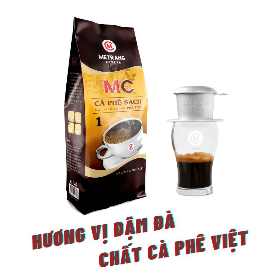 Cà phê sạch Mê Trang MC1 - cafe pha phin nguyên chất rang xay mộc (Arabica, Robusta) date mới