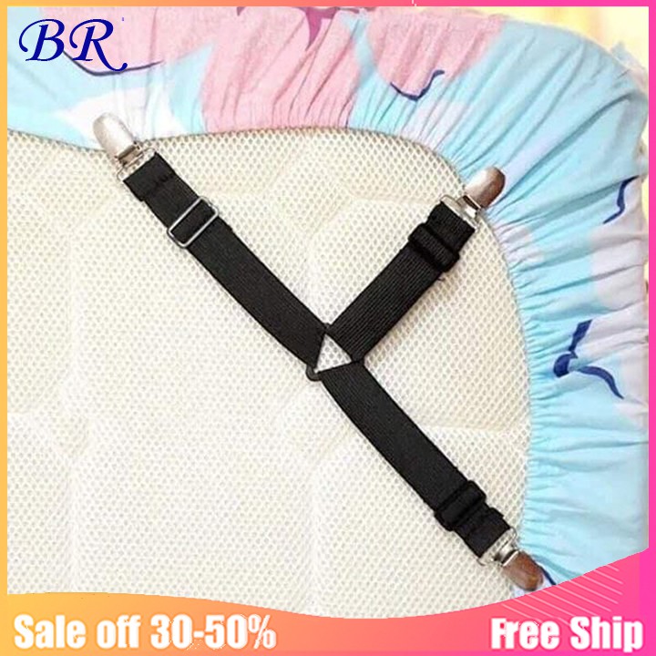 Set 4 kẹp ga giường chống xô dịch [ giao màu ngẫu nhiên ]
