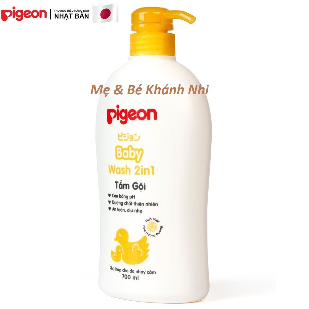 [Mã 267FMCGSALE giảm 8% đơn 500K] Sữa Tắm Gội Toàn Thân Cho Bé Pigeon 700ML - Sữa Tắm Gội Cho Bé