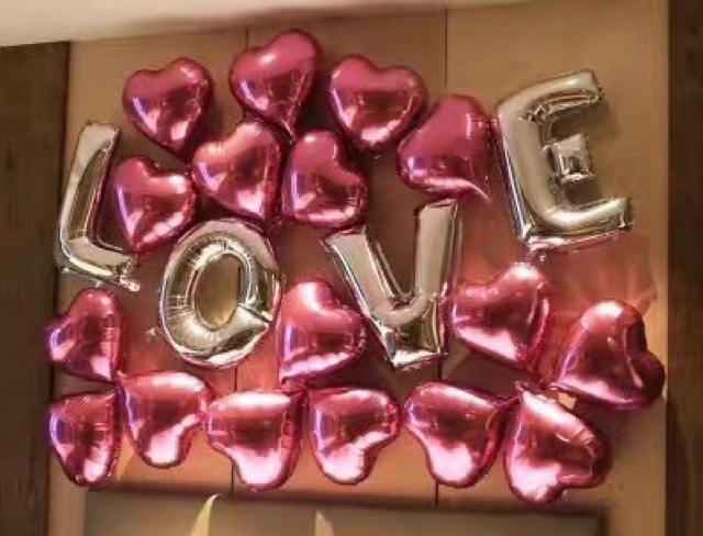 Bóng chữ LOVE cỡ to 32&quot; 70cm trang trí phòng cưới, tình yêu, cầu hôn, sinh nhật