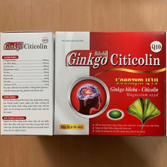 Ginkgo Biloba 240mg Hoạt huyết dưỡng não, giúp tăng cường lưu thông máu