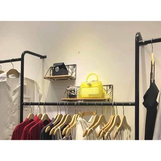 Kệ khung sắt uốn zic zac (tặng kèm móc treo)