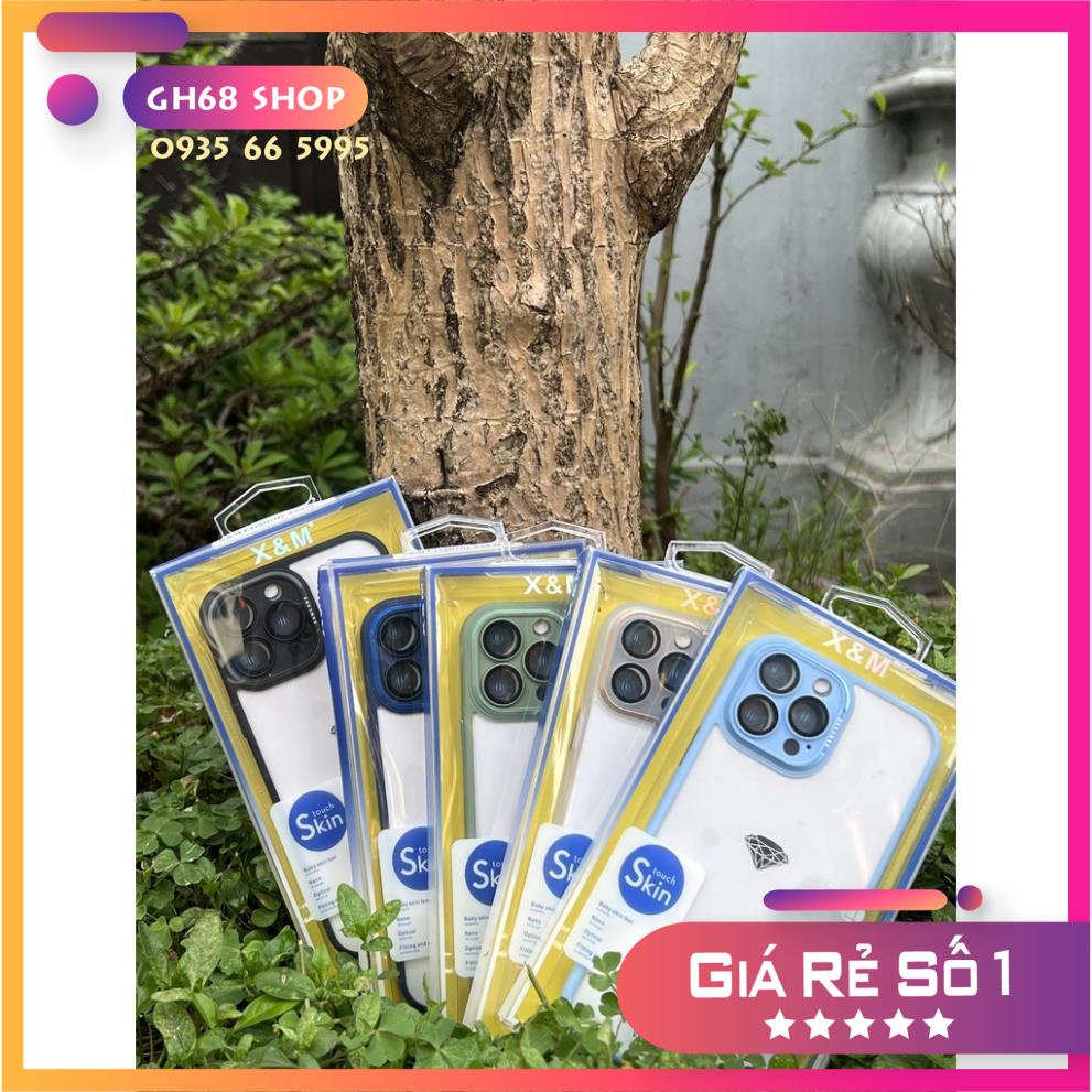 Ốp lưng X&M Hoàn Hảo bảo vệ camera lưng trong viền màu iPhone 14 / iPhone 13 / iPhone 12 Series - Chống ố, va đập