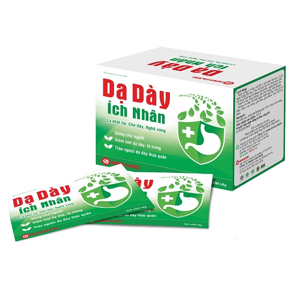 DẠ DÀY ÍCH NHÂN – Hỗ trợ giảm viêm loét dạ dày, trào ngược dạ dày thực quản (10 gói)