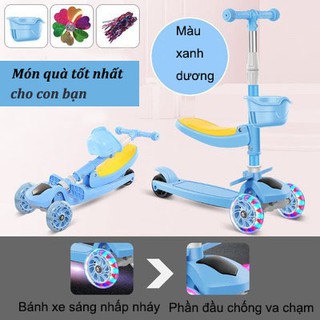Xe Trượt Scooter Cho Bé, Xe Scooter Cho Bé Cao Cấp Tấm Thép Chịu Lực 80KG