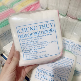 Khăn Sữa Cuốn Biên 4 Lớp( 10 cái )