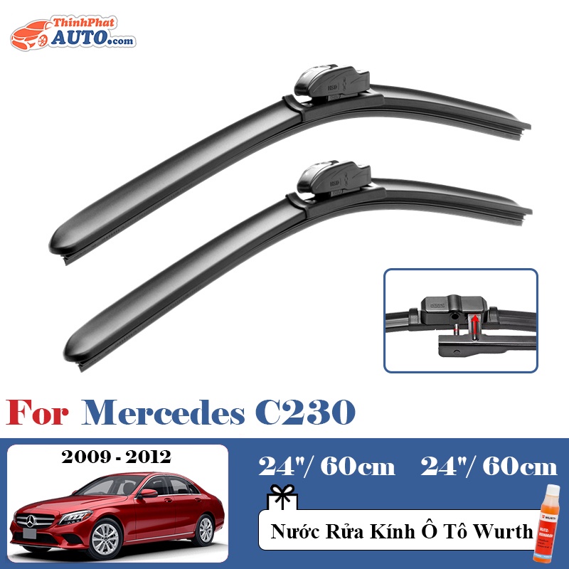 Gạt Mưa Xe Mercedes C230 Silicone Chính Hãng TP-Wiper