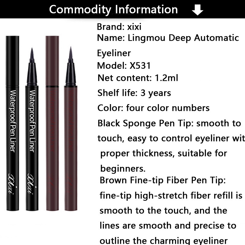 Bút Kẻ Mắt Dạng Lỏng XIXI Kẻ Mắt Nhanh Khô, Lâu Trôi, Không Thấm Nước, Không Thấm Mồ Hôi, Kẻ Mắt Tự Nhiên