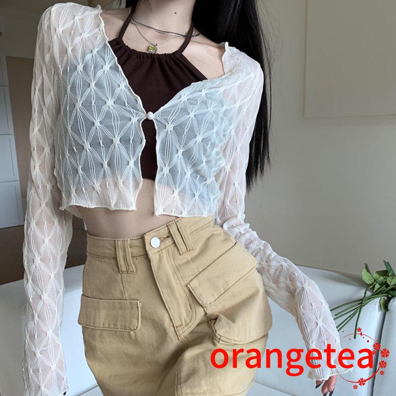 Áo Khoác Cardigan Chống Nắng Một Nút Thời Trang Cho Nữ