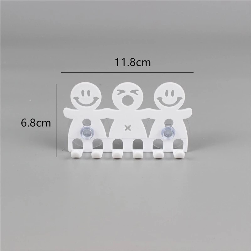 Giá Để Bàn Chải Đánh Răng / Dao Cạo Râu Hình Mặt Cười Dễ Thương Có Giác Hút Gắn Tường Nhà Tắm