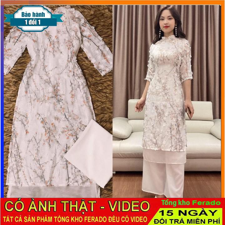 [ xả kho ] MiD Set áo dài truyền thống S1232 đính hoa thủ công cầu kì kèm ảnh thật