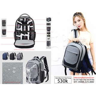 Balo máy ảnh thời trang kháng nước - Siêu bền - Chất liệu cứng cáp .