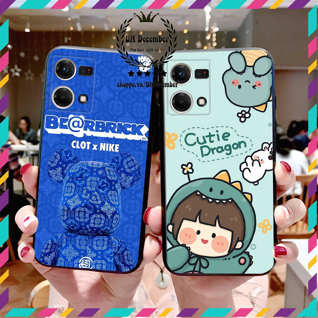Ốp lưng Oppo RENO 7 4G -ỐP BẢO VỆ CAMERA- in hình 3D lucky, gấu Brick xinh xắn - KHÔNG NÊN BỎ LỠ