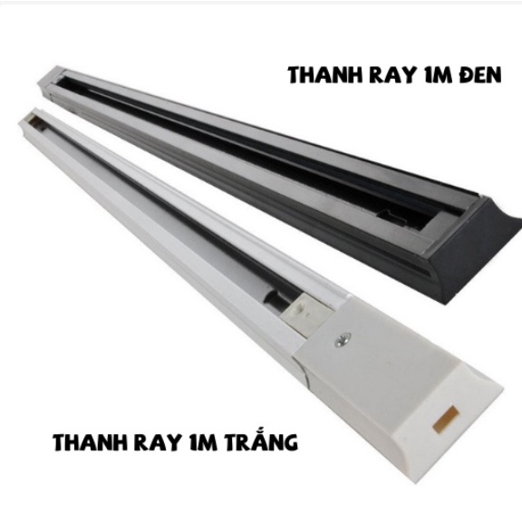 Thanh Ray Đèn Rọi 1M , Ray Đèn Rọi Gắn Tường Hai Màu Trắng Đen ĐÈN TOKI