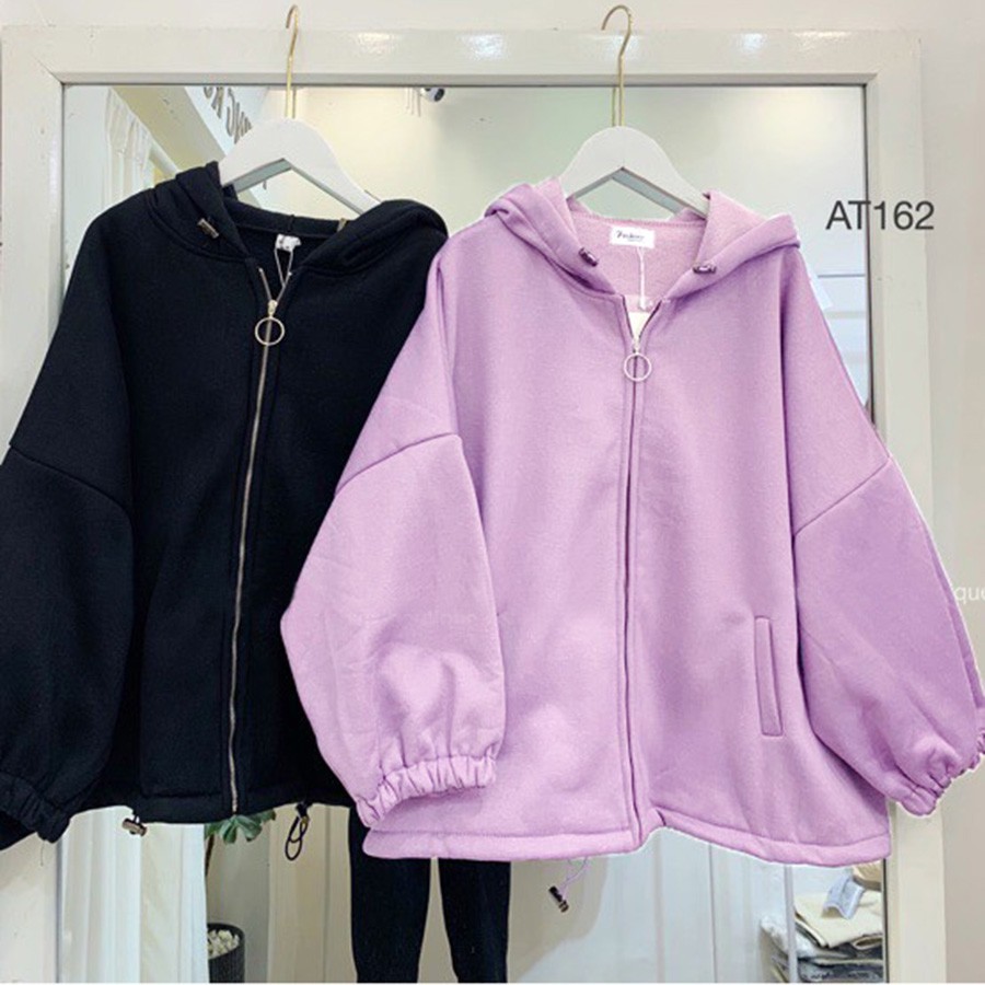 (Giá Rẻ) ÁO HOODIE - ÁO KHOÁC NỈ NGOẠI Form Dơi Lửng (Kèm Video Ảnh Thật - HD1250 - Khoen Dây Kéo)