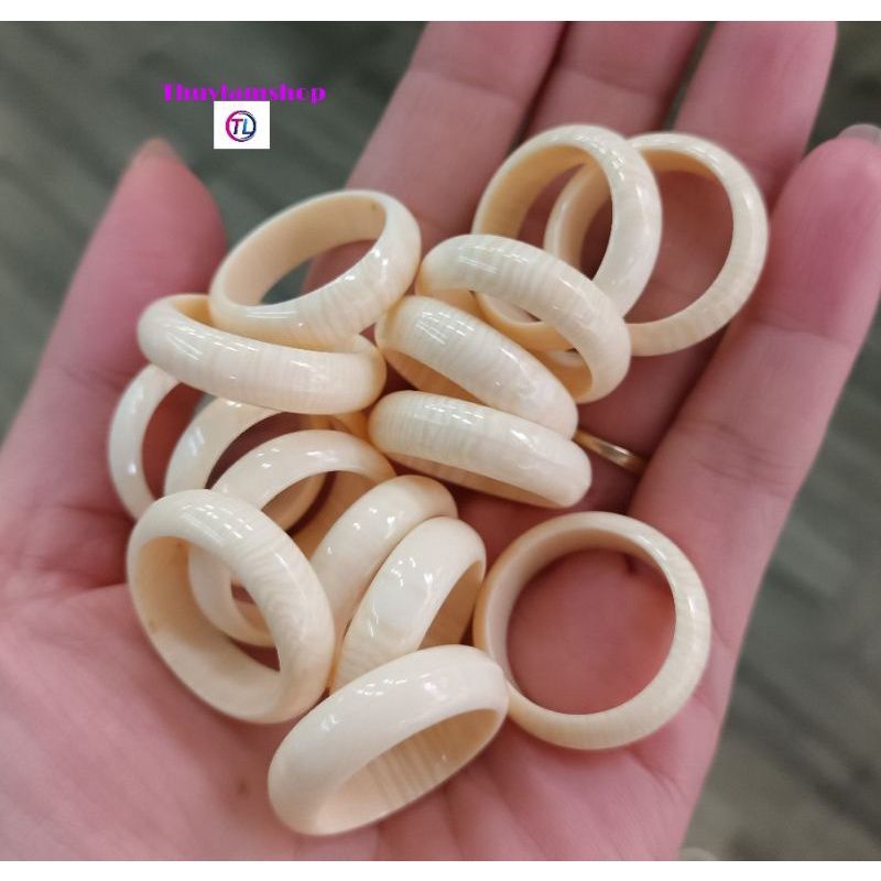 Nhẫn nam nữ giả ngà hoá sát, trấn trạch bình an may mắn