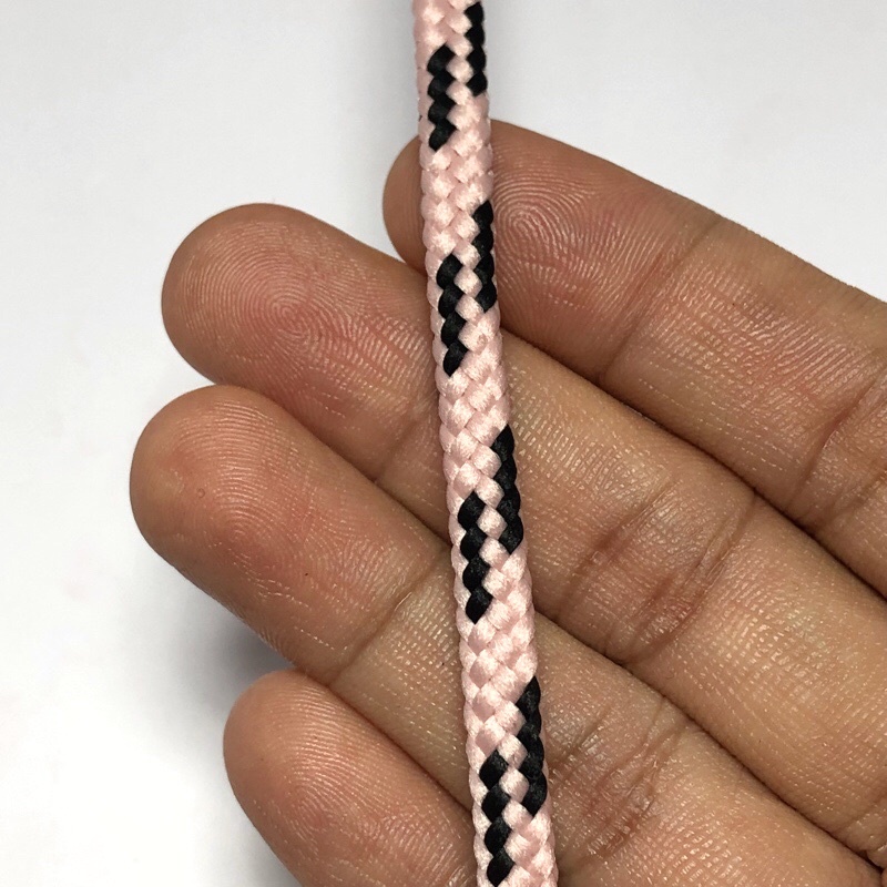 20 mét - Dây Dù 5mm ko lõi oval họa tiết bắt mắt dùng làm macrame, căng lều, dây phơi, dây giày, thời trang