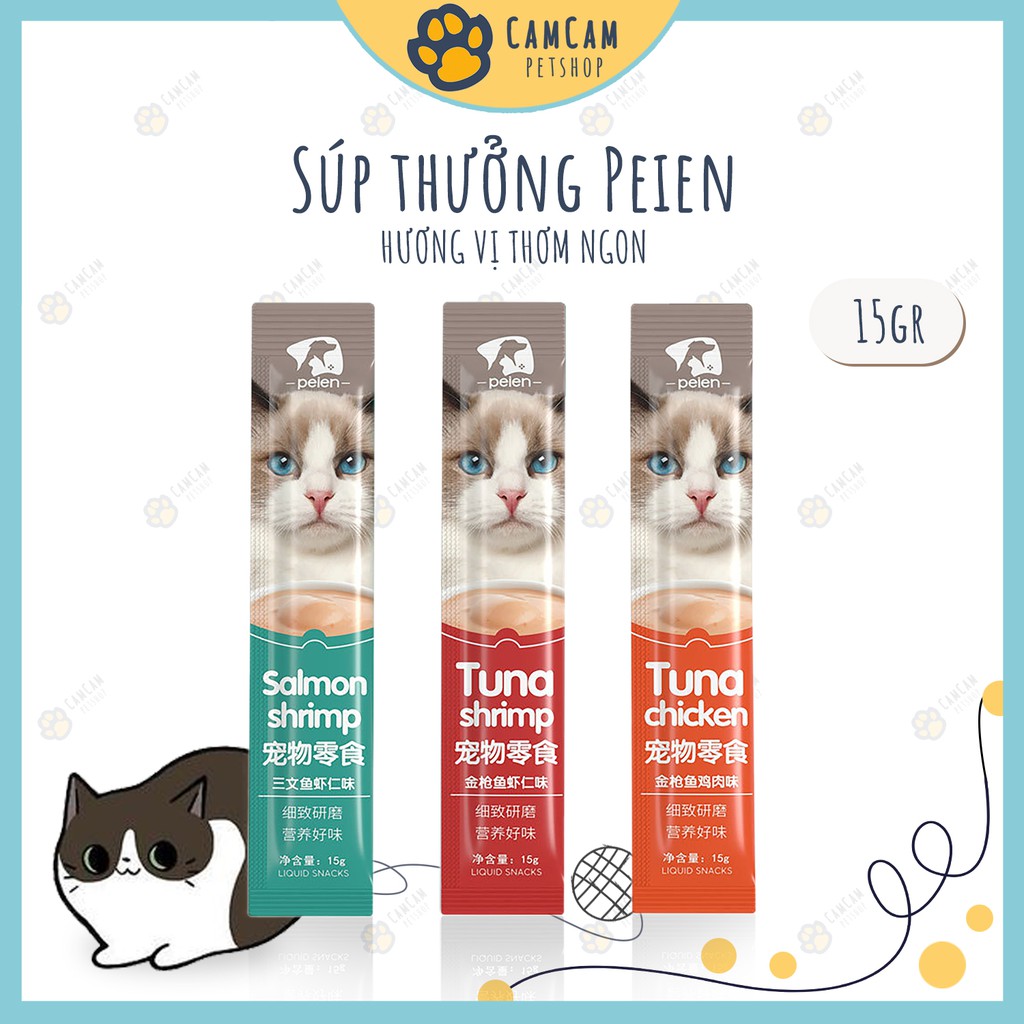 Súp thưởng cho mèo Peien Thanh 15gr - Snack cho mèo dạng soup