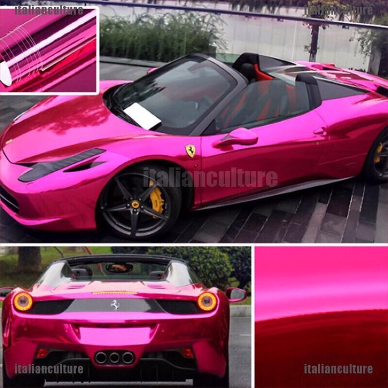 Decal Chorme Hồng Cao Cấp Siêu Bóng