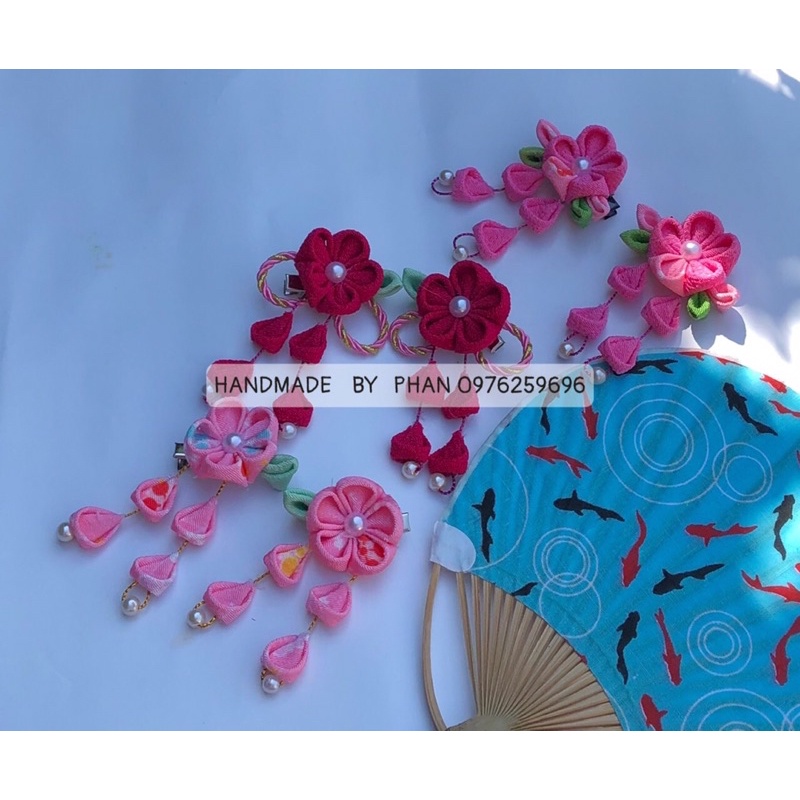 Hoa cài tóc Kanzashi loại 1 hoa nhỏ