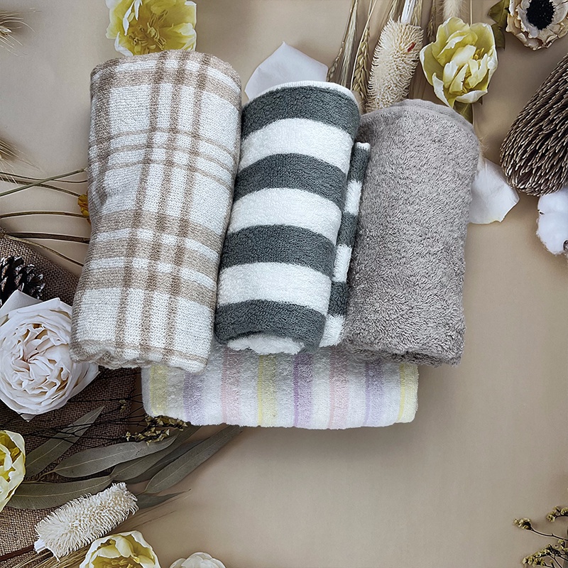 Khăn tắm xuất khẩu size 35x75cm lau người - Loại mỏng - 100% cotton thấm hút tốt