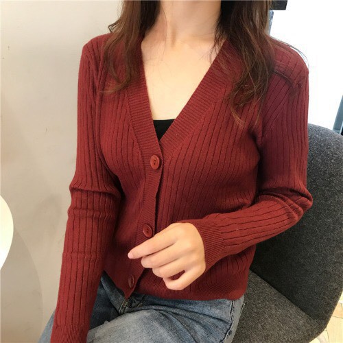 Áo cardigan len đan 3 khuy nhiều màu