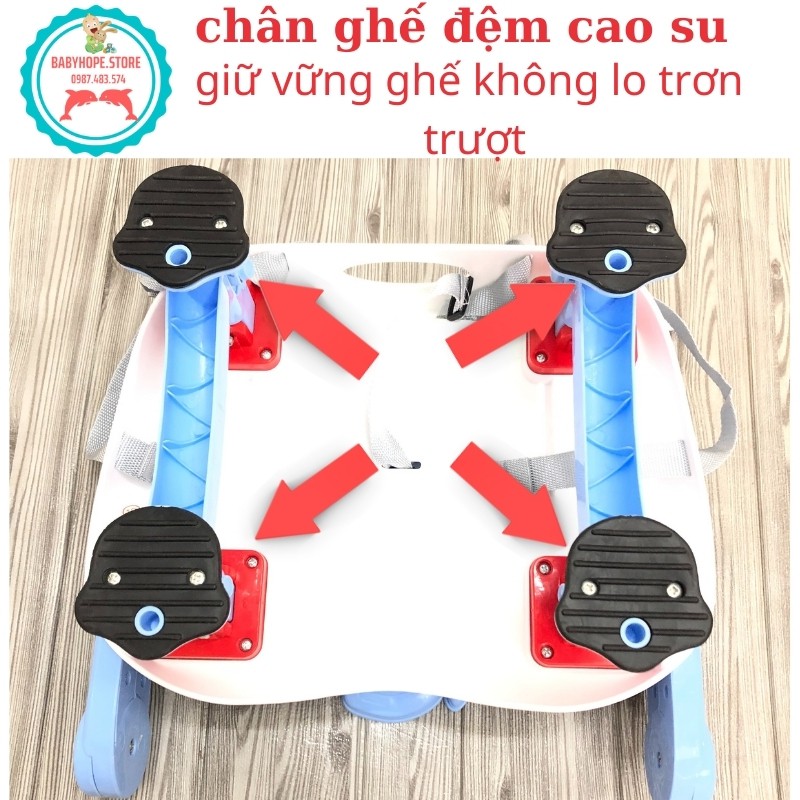 ghế ăn dặm đa năng hình thúSALE ghế ăn dặm 3 in 1 điều chỉnh độ cao cho bé