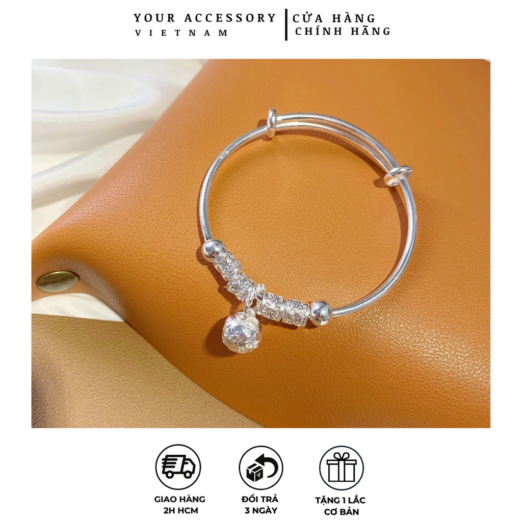 Vòng tay nữ mạ bạc 925 lắc tay nữ charm tinh tế, thanh lịch YAB01