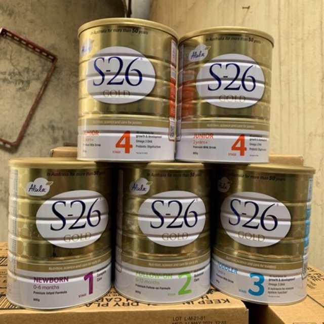 Sữa S26 số 1,2,3,4 gold 900g date t1/2025