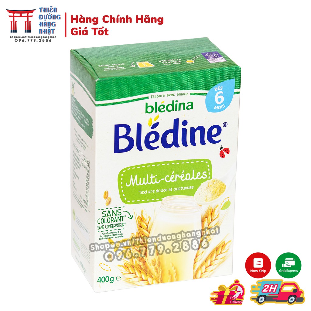 Bột pha sữa Bledine Pháp, bột lắc sữa Bledina ăn dặm cho bé 400g [Date T11/2021 - T3/2022] MM222