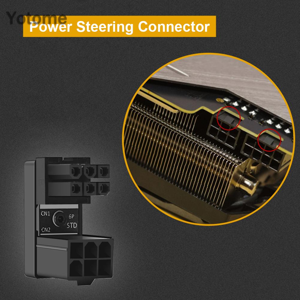 Đầu Chuyển Đổi Yotome Atx 8pin 6pin Sang 8pin 6pin 180 Độ Cho Máy Tính Để Bàn Gpu | BigBuy360 - bigbuy360.vn