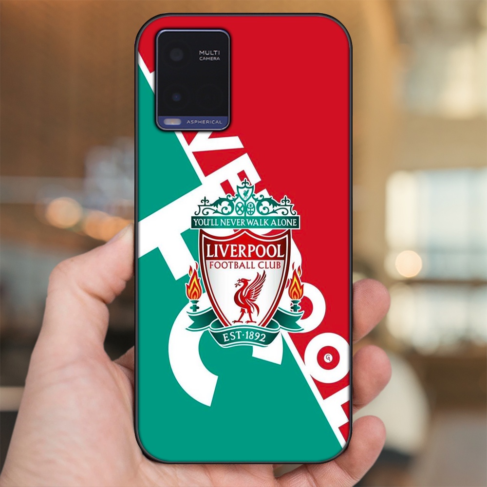 Ốp lưng Vivo Y21 viền đen in hình Liverpool FC