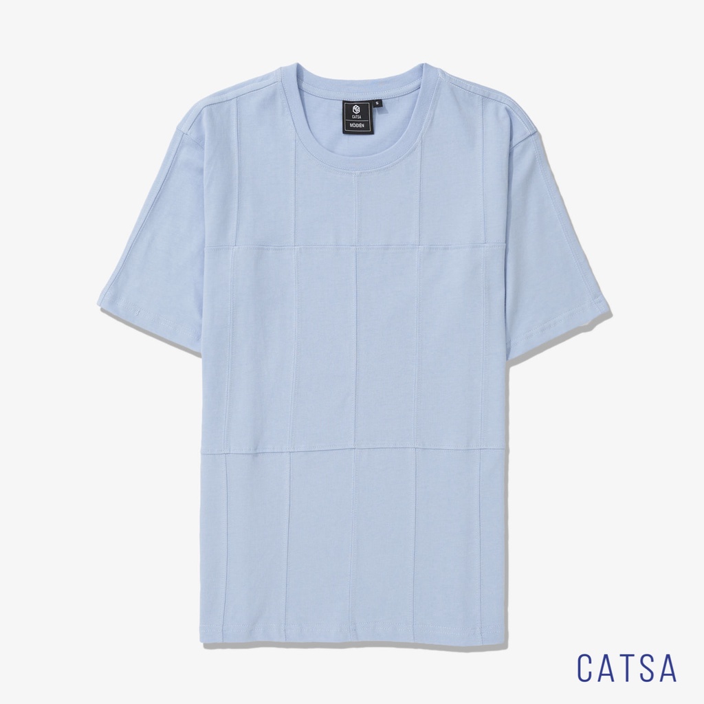 Áo thun cổ tròn 3 màu vải Cotton co giãn, thấm hút mồ hôi CATSA ATN277 - 78 - 79