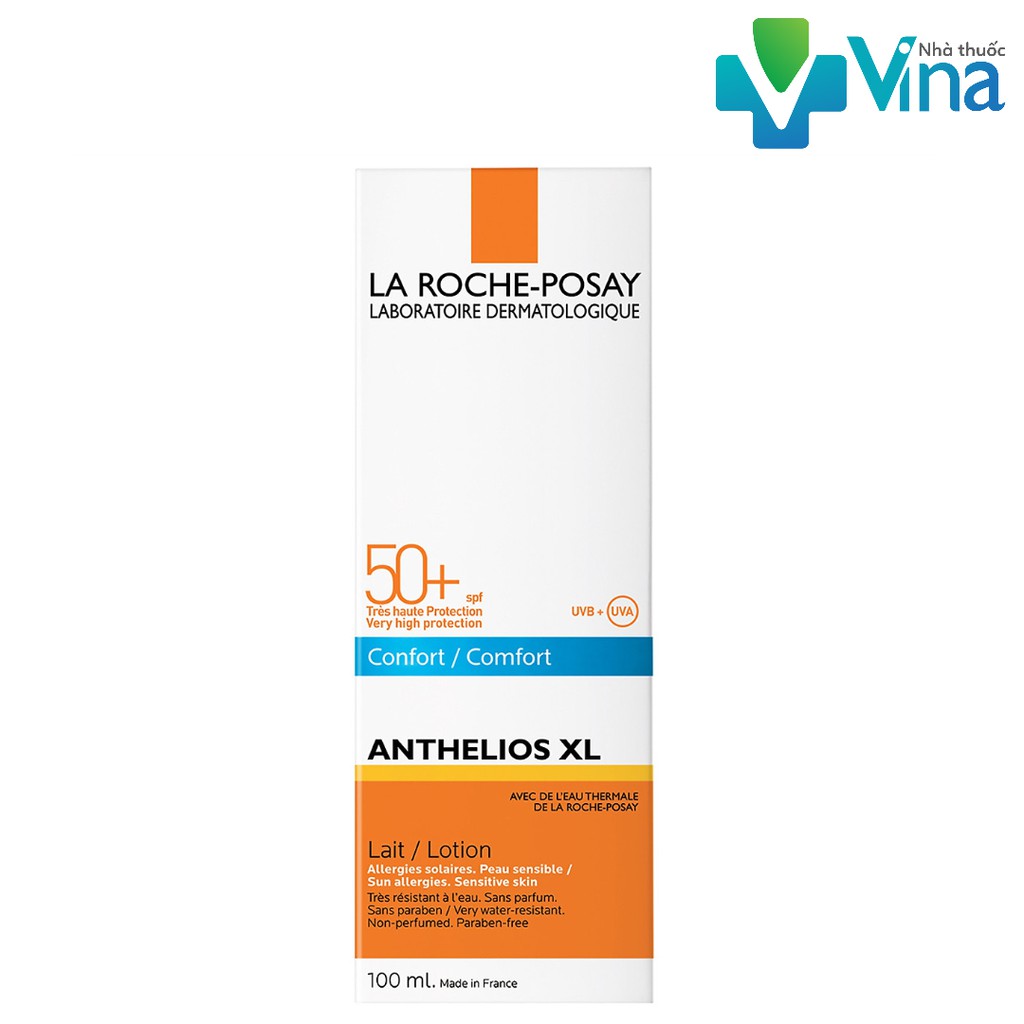Kem chống nắng dạng sữa giúp bảo vệ da trước tác hại của UVB& UVA SPF 50+ La Roche-Posay 100ml