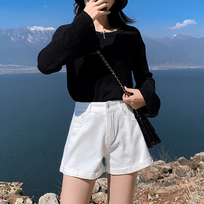 [LININ] Quần Short Denim Lưng Cao Dáng Rộng Phong Cách Mới Dễ Phối Đồ Uốn Xoăn Cho Nữ
