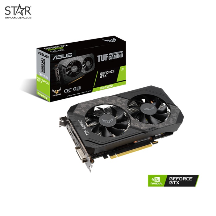 VGA Asus GTX 1660 Super O6G GDDR6 TUF Gaming 2 Fan (TUF-GTX1660S-O6G-GAMING)