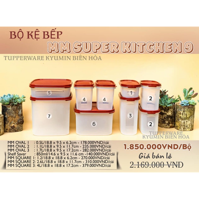 Bộ Hộp Kệ Bếp Modular Mate Super Kitchen 9 Hộp