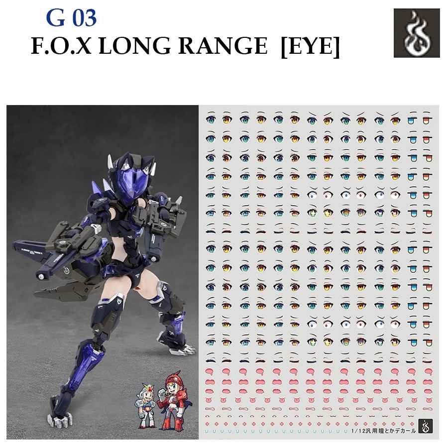 ❈ ้ ❈ [GHOST] G03 / EYE03 F.O.X DÀI RANGE [EYE] (HIQ Water Decal) WATER DECAL G03 mắt bé gái EYE 03
