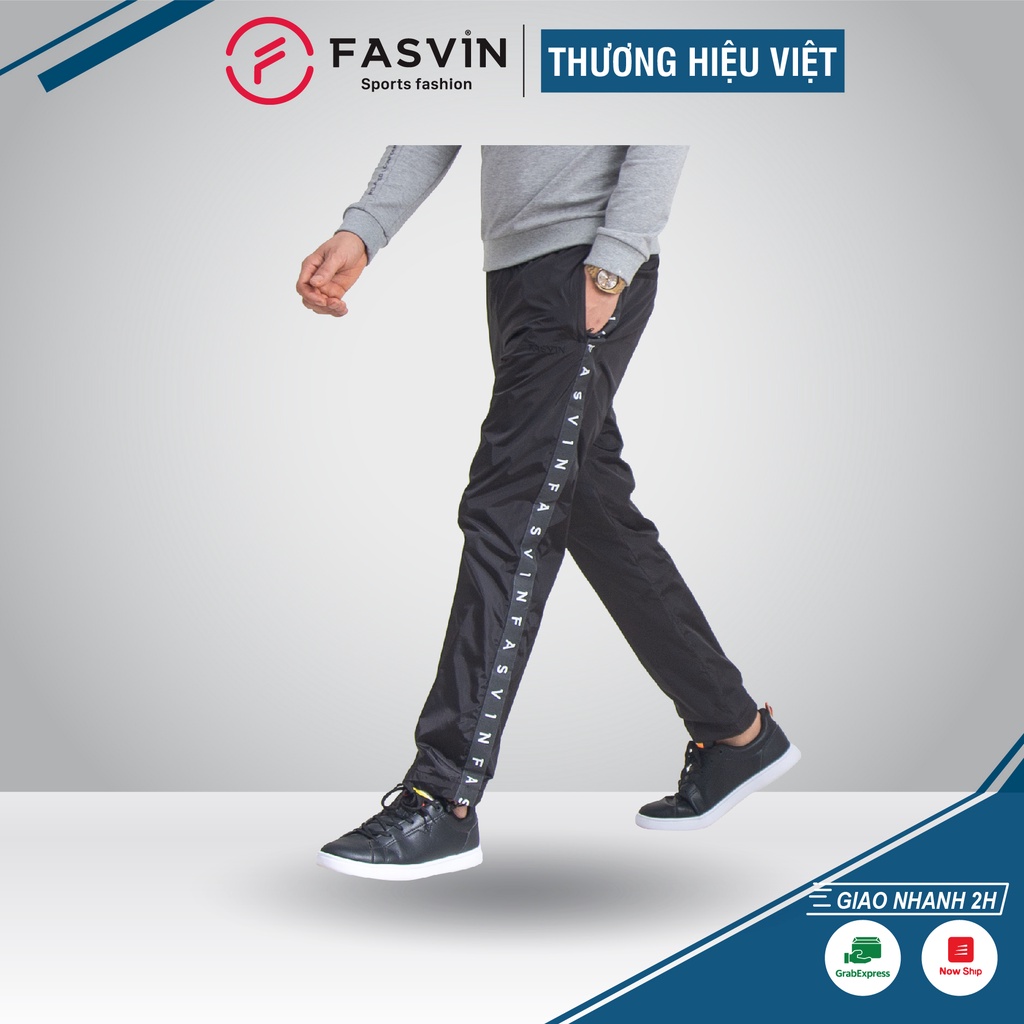 Quần thể thao nam Fasvin QBG18860.HN vải hai lớp lót lưới mũ liền vải chống thấm.