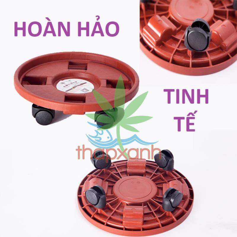 Giá để chậu hoa bằng nhựa TDN, Kệ để chậu cây cảnh 4 bánh, Đế chậu cây có bánh xe lăn